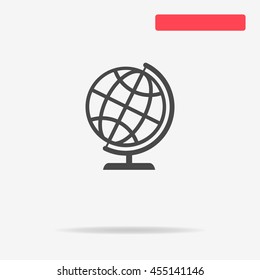 Geography earth globe icon. Vector concept illustration for design.