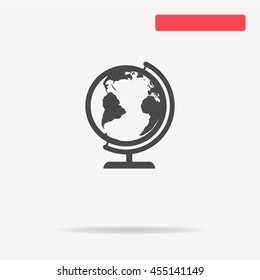 Geography earth globe icon. Vector concept illustration for design.