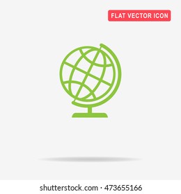Geography earth globe icon. Vector concept illustration for design.