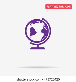 Geography earth globe icon. Vector concept illustration for design.