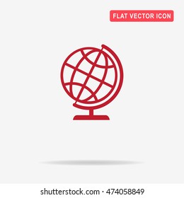 Geography earth globe icon. Vector concept illustration for design.