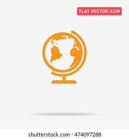 Geography earth globe icon. Vector concept illustration for design.