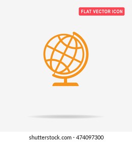 Geography earth globe icon. Vector concept illustration for design.