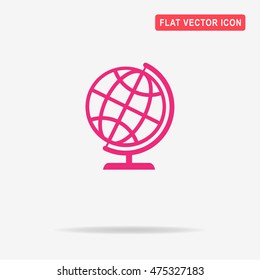 Geography earth globe icon. Vector concept illustration for design.
