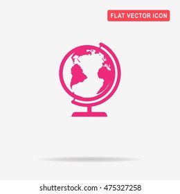 Geography earth globe icon. Vector concept illustration for design.