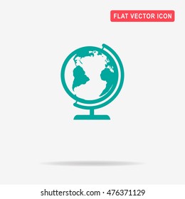 Geography earth globe icon. Vector concept illustration for design.