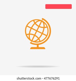 Geography earth globe icon. Vector concept illustration for design.