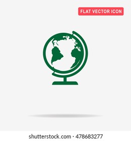 Geography earth globe icon. Vector concept illustration for design.