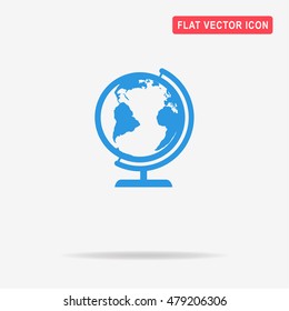 Geography earth globe icon. Vector concept illustration for design.