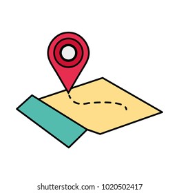 geography global map with location symbol