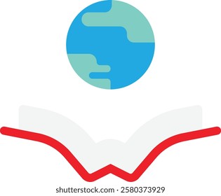 Geography Globe Earth Icon Vector Flat Illustration