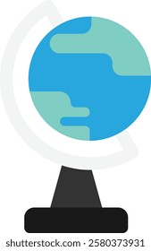 Geography Globe Earth Icon Vector Flat Illustration