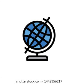 Geography Globe  Flat Color Icon. Vector icon banner Template