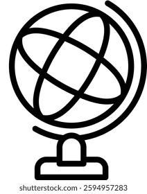 Geography Globe Icon Element For Design