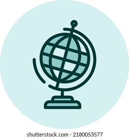 Geography globus, illustration, vector on a white background.