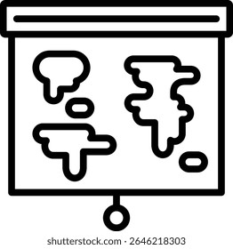 geography icon illustration design with outline, this is not made from any AI generation