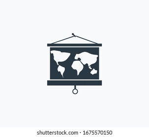 Geography icon isolated on clean background. Geography icon concept drawing icon in modern style. Vector illustration for your web mobile logo app UI design.