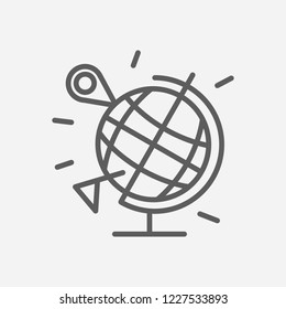 Geography icon line symbol. Isolated vector illustration of  icon sign concept for your web site mobile app logo UI design.