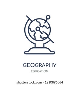 Geography icon. Geography linear symbol design from Education collection.