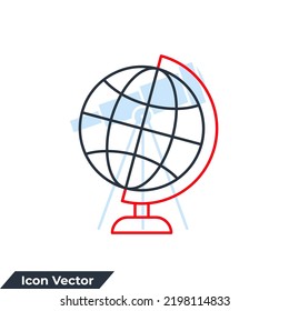 geography icon logo vector illustration. globe symbol template for graphic and web design collection