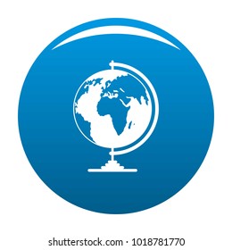 Geography icon vector blue circle isolated on white background 