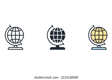 geography icons  symbol vector elements for infographic web