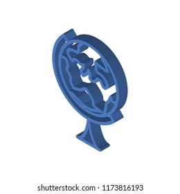 Geography isometric left top view 3D icon