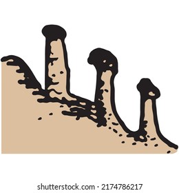 Geography of landform formation. fairy chimneys