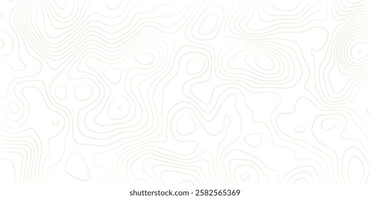 Geography landscape Topo contour map on white background, Topographic contour lines. Seamless pattern with lines Topographic map. Geographic mountain relief diagram line wave carve pattern. 