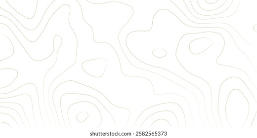 Geography landscape Topo contour map on white background, Topographic contour lines. Seamless pattern with lines Topographic map. Geographic mountain relief diagram line wave carve pattern. 