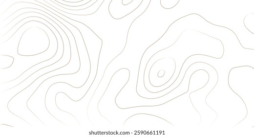 Geography landscape Topo contour map on white background, Topographic contour lines. Seamless pattern with lines Topographic map. Geographic mountain relief diagram line wave carve pattern. 