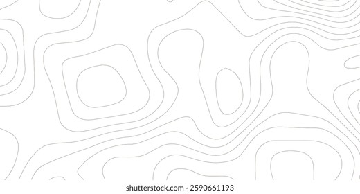 Geography landscape Topo contour map on white background, Topographic contour lines. Seamless pattern with lines Topographic map. Geographic mountain relief diagram line wave carve pattern. 