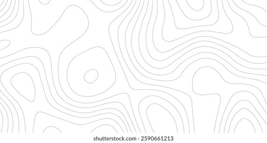 Geography landscape Topo contour map on white background, Topographic contour lines. Seamless pattern with lines Topographic map. Geographic mountain relief diagram line wave carve pattern. 