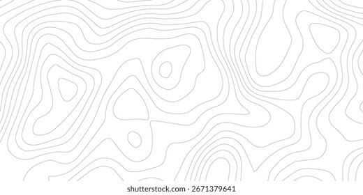 Geografia paisagem Topo mapa do contorno em fundo branco, linhas de contorno topográfico. Padrão contínuo com linhas Mapa topográfico. Padrão de onda de linha de diagrama de relevo de montanha geográfico. 
