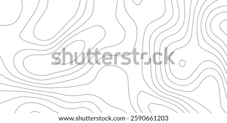 Geography landscape Topo contour map on white background, Topographic contour lines. Seamless pattern with lines Topographic map. Geographic mountain relief diagram line wave carve pattern. 