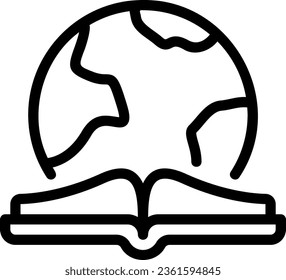 geography line icon illustration vector