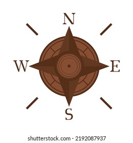geography old compass icon isolated