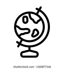 Geography Outline Icon Vector