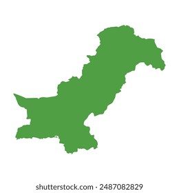 Geography Pakistani Map vector icon. Map of Pakistan. Flat Map of Pakistan