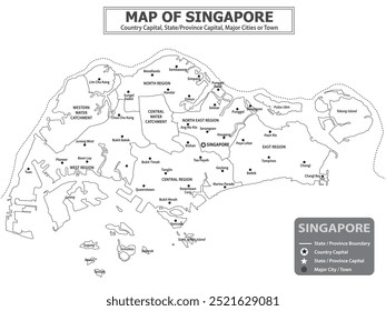 Geography Political map. Political map of country with capital, province or state capital, major cities and town.