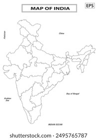 Geography politics map of countries. Map of country with capital, state capital city.