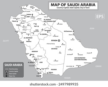 Geography politics map of countries. Map of country with capital, state capital and major city.