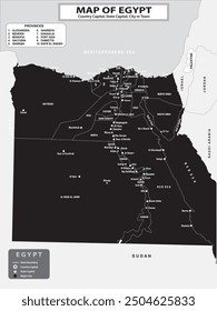 Geography politics map of countries. Map of country with capital, state capital and major city.