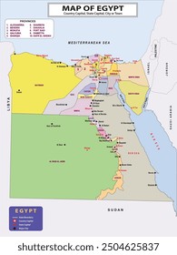 Geography politics map of countries. Map of country with capital, state capital and major city.