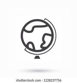 geography school earth globe  icon. Vector  Eps 10 