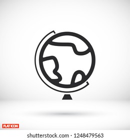 geography school earth globe  icon. Vector  Eps 10 