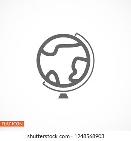 geography school earth globe  icon. Vector  Eps 10 