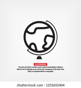 geography school earth globe  icon. Vector  Eps 10 
