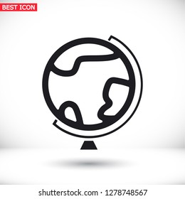 geography school earth globe  icon. Vector  Eps 10 