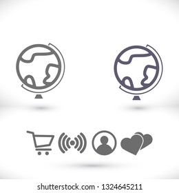 geography school earth globe  icon. Vector  Eps 10 